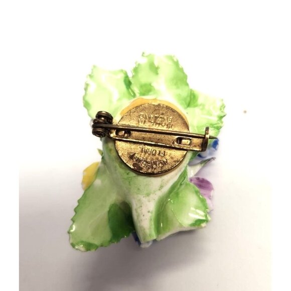 Royal Adderley Bone China Floral Bouquet Brooch/Pin Made In England - Picture 4 of 6